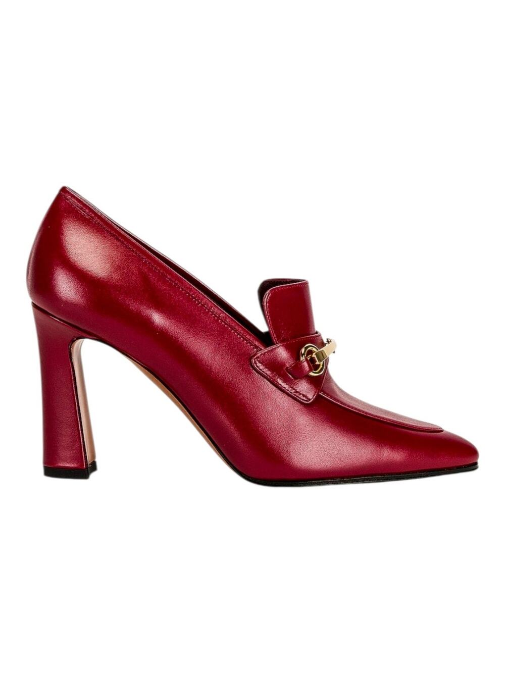 The Row Minimalist Quiet Luxury Ruby Red Lady Loafers Heels